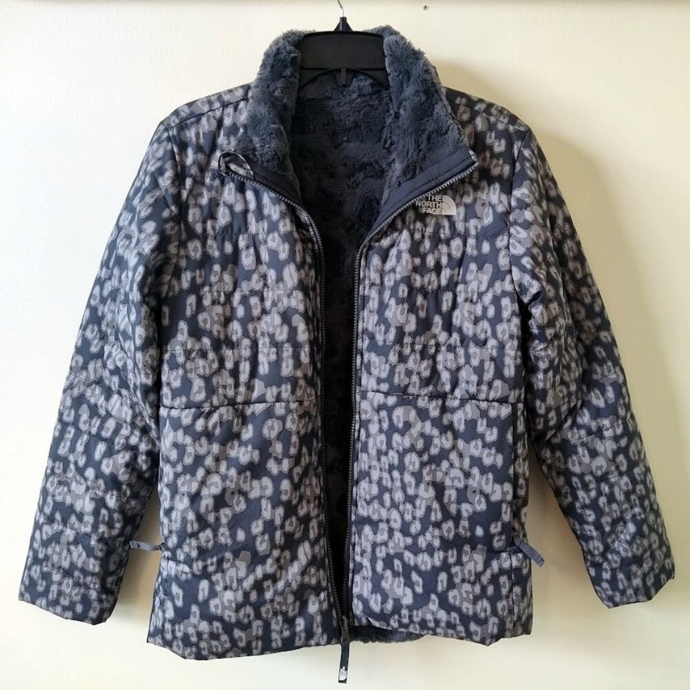 The North Face Girl's Leopard Mossbud Swirl Reversable Jacket - Size XL TG (18)